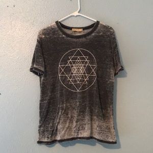 Gray Geometric Pattern Shirt